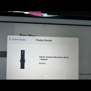 Apple Watch 44mm Alaskan Blue Sport Band